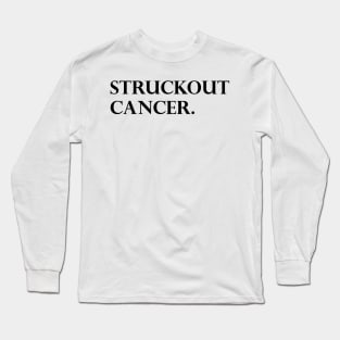 Struckout Cancer Awareness, Walk, Baseball For Men Women Long Sleeve T-Shirt